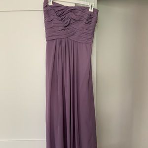Lavender floor length dress